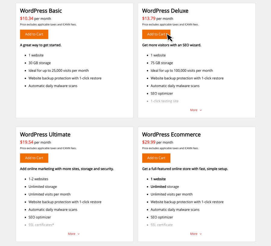 managed wordpress hosting deluxe